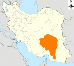 Location map of Kerman within Iran