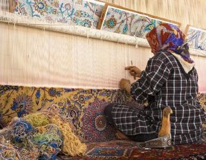 iranian woman weaving persian rugs nazmiyal antique rugs saffron