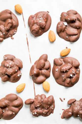 Vegan chocolate covered almond clusters 2